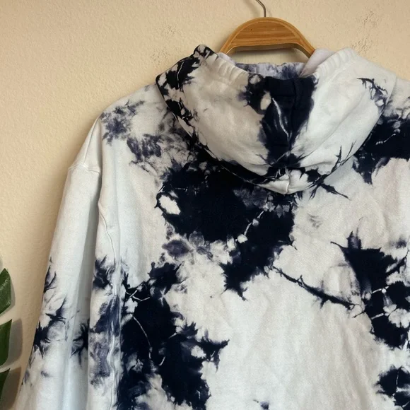 Raquel Allegra Tie Dye Oversized Poncho Hoodie Sweatshirt - Picture 8 of 11